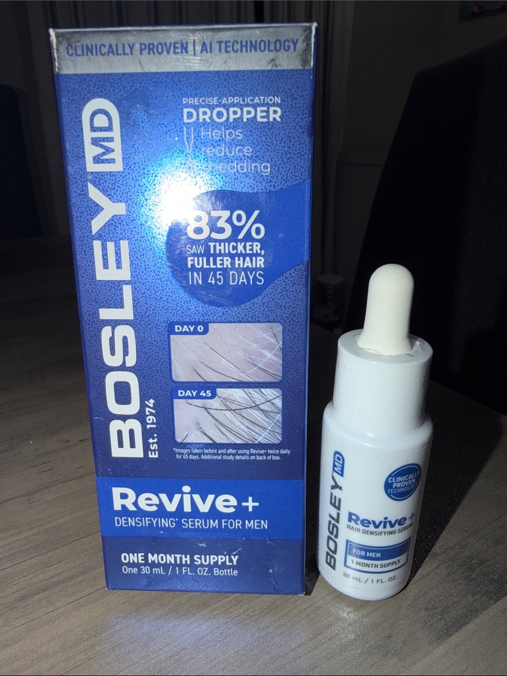 Bosley MD Revive+ Densifying Serum for Men, 1 month supply RV:$25!